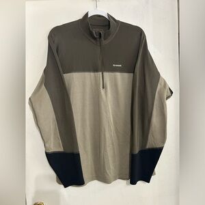 Simms Fishing Sweater Mens Medium Pullover 1/4 Zip Outdoor Performance